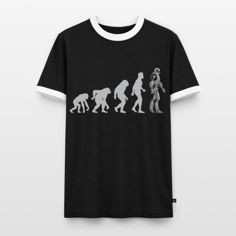 Funny Machine Learning EvolutionFor Machine Learni Men's Ringer Shirt