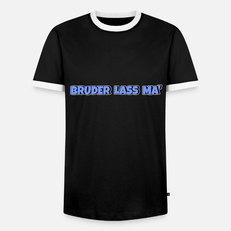 Bruder lass ma - Männer Kontrast-T-Shirt - Schwarz/Weiß