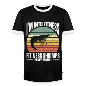 Meeresfrüchte Liebhaber Geschenk Meeresfrucht - Männer Kontrast-T-Shirt - Schwarz/Weiß - Vorne - AI Model Female 172 light (172cm) & AI Model Male 178 light (178cm)