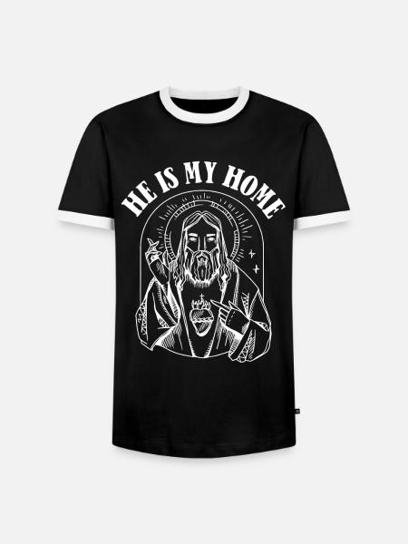 Christ Christentum Heim - Männer Kontrast-T-Shirt - Schwarz/Weiß