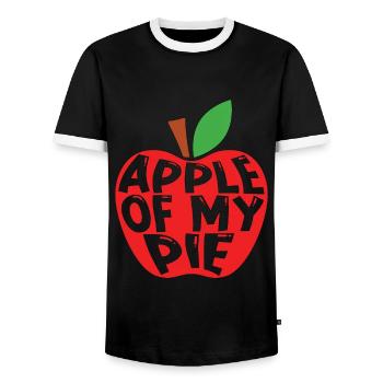 Apple Pie Apple Of My Pie Cooking Fruit Pastries - Men's Ringer Shirt - black/white - Front - AI Model Female 172 light (172cm) & AI Model Male 178 light (178cm)