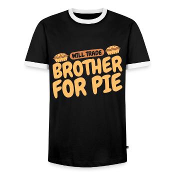 Apple Pie Will Trade Brother For Pie Baker Cooking - Männer Kontrast-T-Shirt - Schwarz/Weiß - Vorne - AI Model Female 172 light (172cm) & AI Model Male 178 light (178cm)