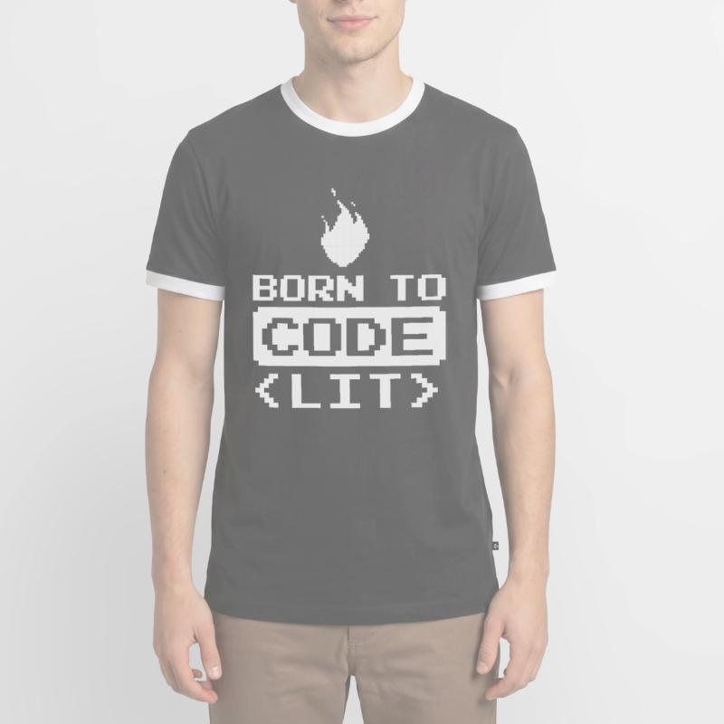 Developer Coder Programmer Funny Men's Ringer Shirt