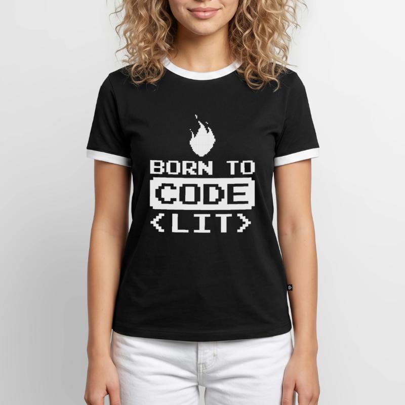 Developer Coder Programmer Funny Men's Ringer Shirt