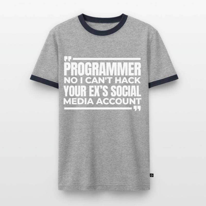 Développeur Coder Programmeur Drôle T-shirt contrasté Homme