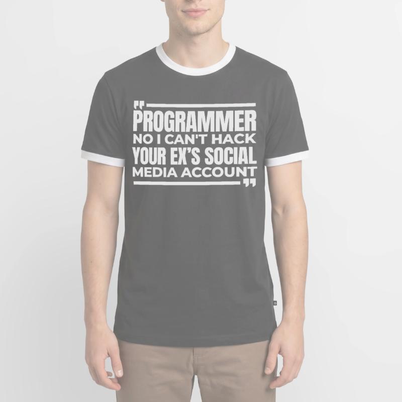 Developer Coder Programmer Funny Men's Ringer Shirt