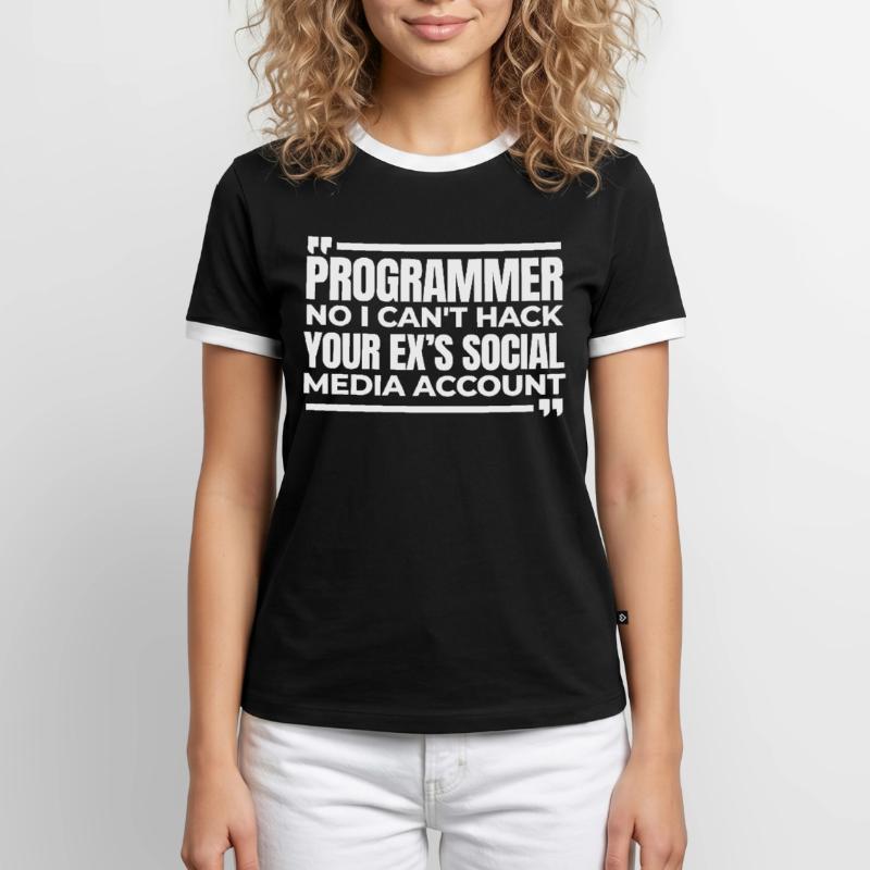 Developer Coder Programmer Funny Men's Ringer Shirt