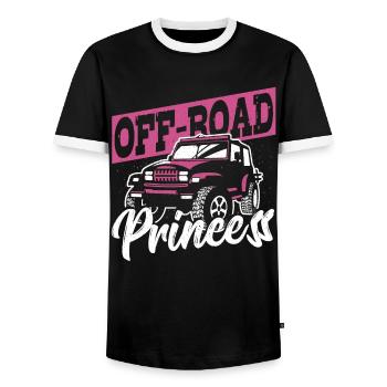 Off-Road Princess Offroading Off-Roading - T-shirt contrasté Homme - noir/blanc - Devant - AI Model Female 172 light (172cm) & AI Model Male 178 light (178cm)