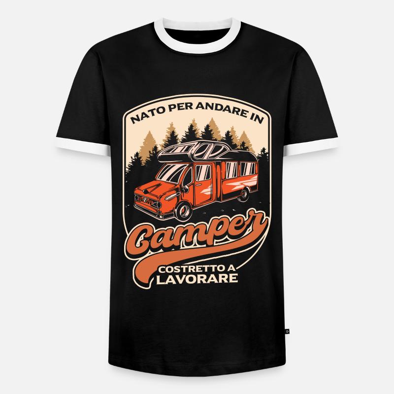 Camper | Camping | Camper | Caravan - Men's Ringer Shirt - black/white