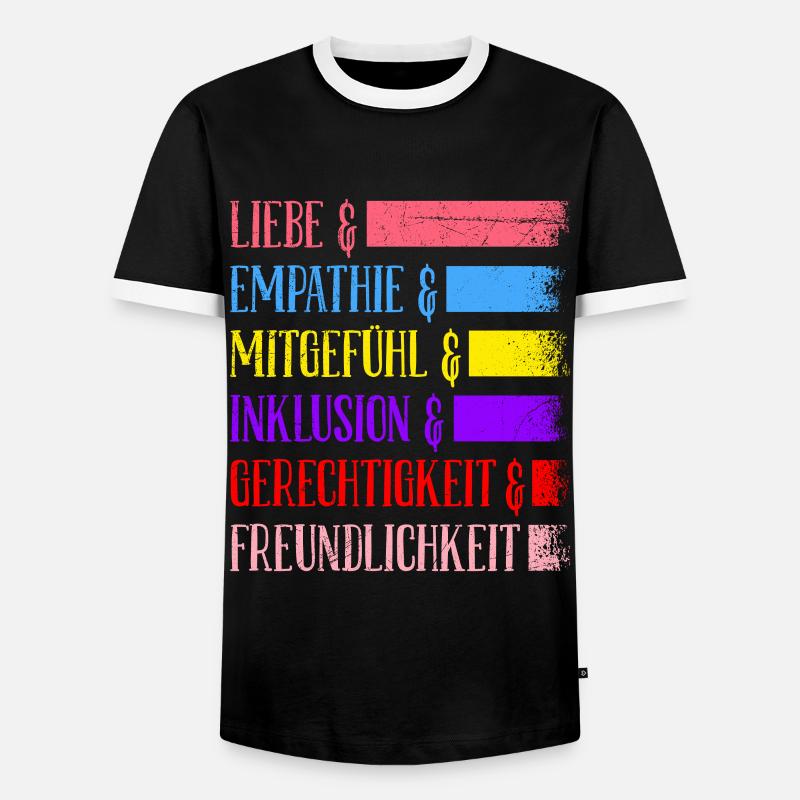 Inclusion Equality Kindness Acceptance - Men's Ringer Shirt - black/white