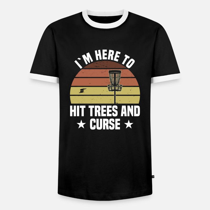 Frisbeegolf Disc Golf - Men's Ringer Shirt - black/white