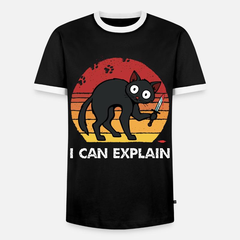 I Can Explain - Men's Ringer Shirt - black/white