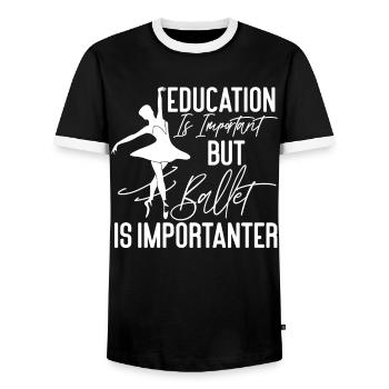 Ballet Dancer Dance Girl Ballerina - Männer Kontrast-T-Shirt - Schwarz/Weiß - Vorne - AI Model Female 172 light (172cm) & AI Model Male 178 light (178cm)
