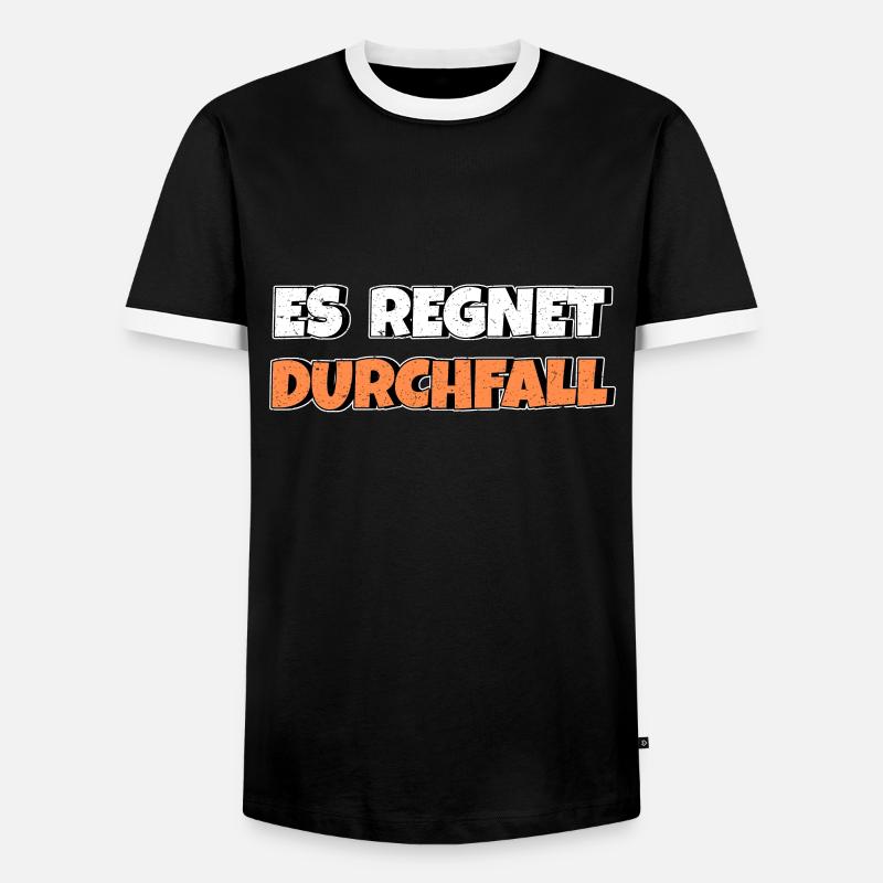 Es regnet Durchfall - Männer Kontrast-T-Shirt - Schwarz/Weiß
