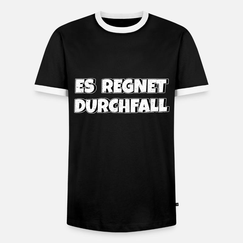 Es regnet Durchfall - Männer Kontrast-T-Shirt - Schwarz/Weiß