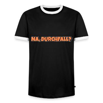 Na Durchfall - Männer Kontrast-T-Shirt - Schwarz/Weiß - Vorne - AI Model Female 172 light (172cm) & AI Model Male 178 light (178cm)