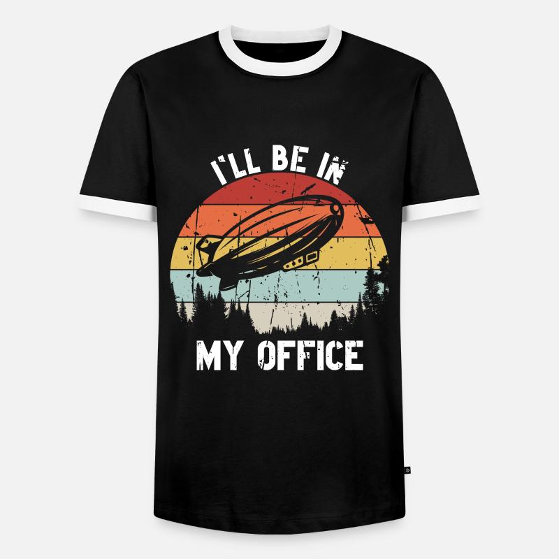 Zeppelin Flugzeugluftschiff Leitbarer Luftfahrt - Männer Kontrast-T-Shirt - Schwarz/Weiß