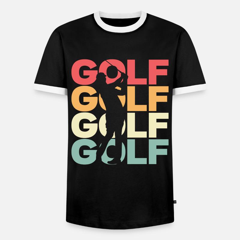 Golf Golf Golf Golf - Männer Kontrast-T-Shirt - Schwarz/Weiß