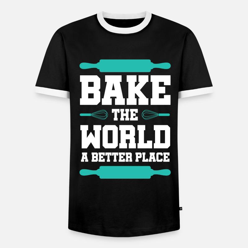 Baking Baker - Men's Ringer Shirt - black/white