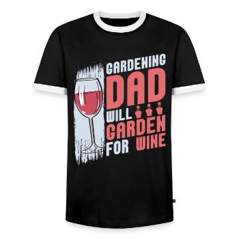 Hobbygärtner Garten Gärtnerischer Vater - Männer Kontrast-T-Shirt - Schwarz/Weiß - Vorne - AI Model Female 172 light (172cm) & AI Model Male 178 light (178cm)
