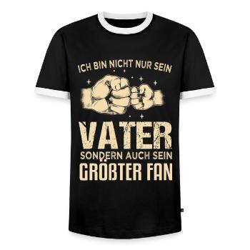 Cooler Vater und Sohn Spruch - Männer Kontrast-T-Shirt - Schwarz/Weiß - Vorne - AI Model Female 172 light (172cm) & AI Model Male 178 light (178cm)