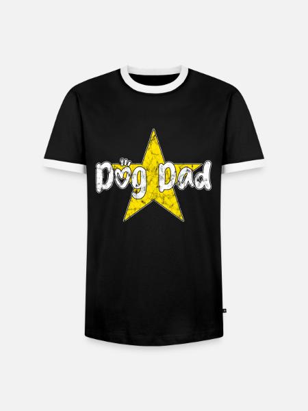 Hunde Papa - Männer Kontrast-T-Shirt - Schwarz/Weiß