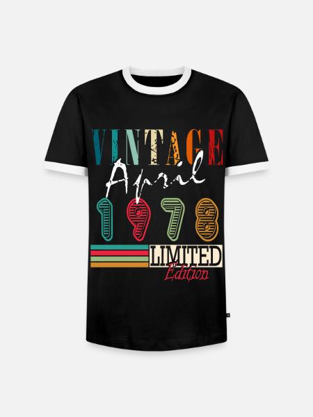 Geburtsmonat April 1978 - Männer Kontrast-T-Shirt - Schwarz/Weiß