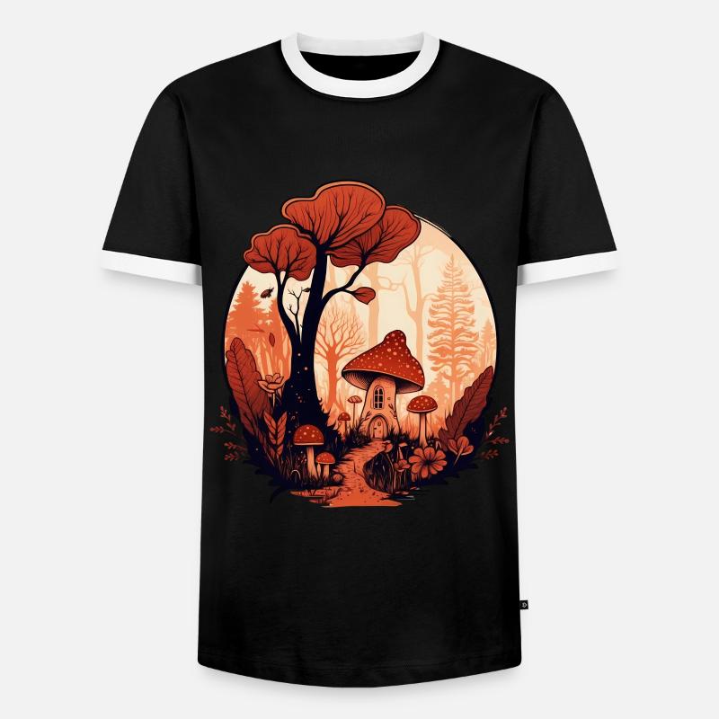 Fungi - Men's Ringer Shirt - black/white