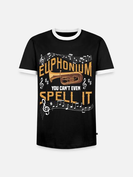 Euphonium Euphoniumspieler Blechbläser Euphonist - Männer Kontrast-T-Shirt - Schwarz/Weiß