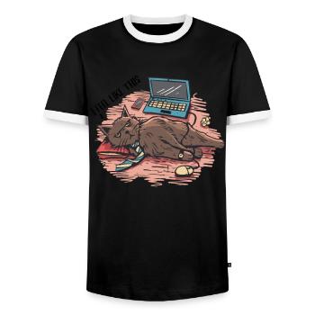 Es Ist Gut, Mir Geht's Gut, Alles Ist Gut, - Männer Kontrast-T-Shirt - Schwarz/Weiß - Vorne - AI Model Female 172 light (172cm) & AI Model Male 178 light (178cm)