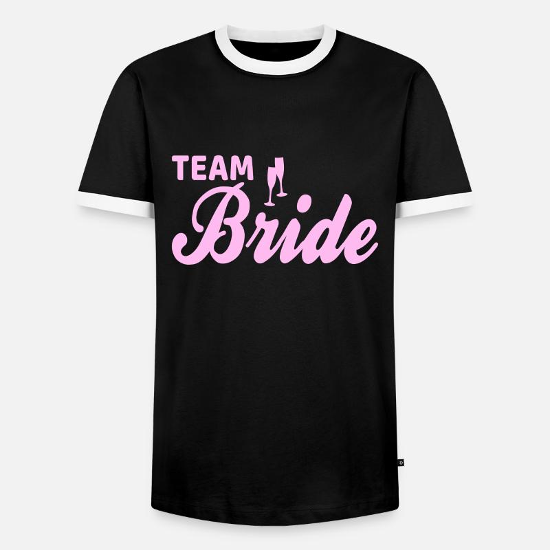 team bride Team Bride - Men's Ringer Shirt - black/white