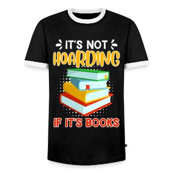 Book lovers Book lovers Books Reading friends - Men's Ringer Shirt - black/white - Front - AI Model Female 172 light (172cm) & AI Model Male 178 light (178cm)