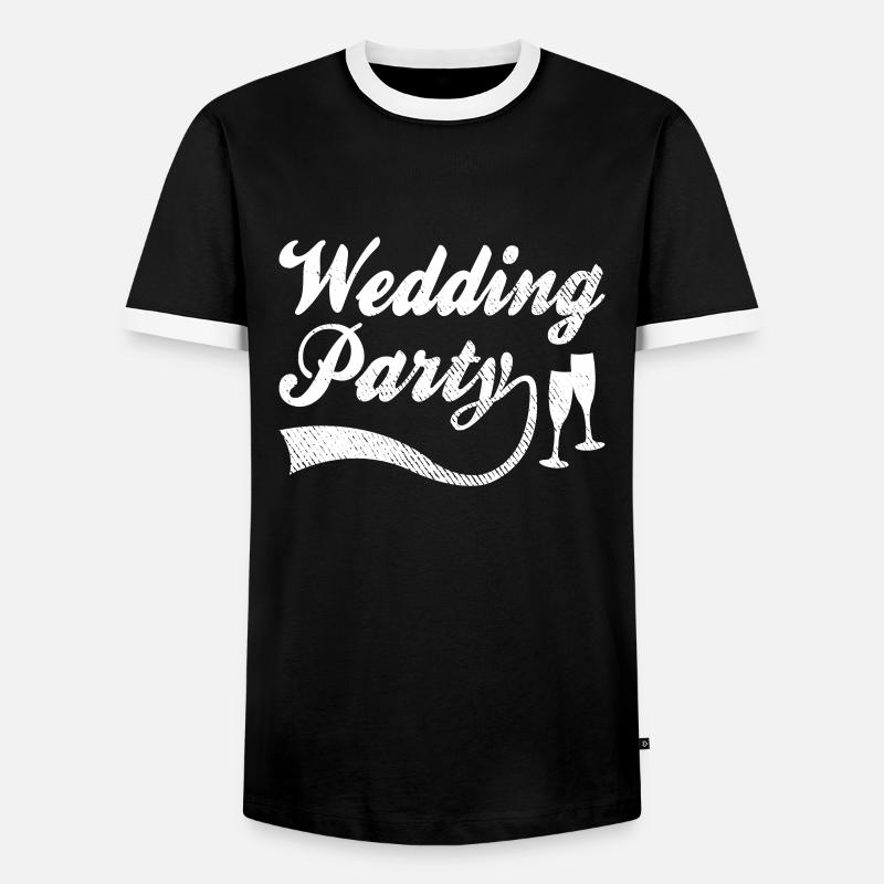 Hochzeitsfeier - Männer Kontrast-T-Shirt - Schwarz/Weiß