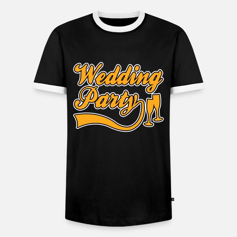 Hochzeitsfeier - Männer Kontrast-T-Shirt - Schwarz/Weiß