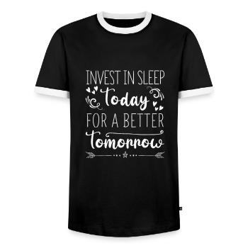 Support Sleep Deprived Mom Life Self Care Mental - Männer Kontrast-T-Shirt - Schwarz/Weiß - Vorne - AI Model Female 172 light (172cm) & AI Model Male 178 light (178cm)