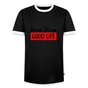 Good Sleep Good Life - Sleep Deprived Self Care - Männer Kontrast-T-Shirt - Schwarz/Weiß - Vorne - AI Model Female 172 light (172cm) & AI Model Male 178 light (178cm)