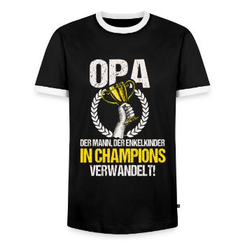 Cooles Opa Großvater Enkel Spruch Motiv - Männer Kontrast-T-Shirt - Schwarz/Weiß - Vorne - AI Model Female 172 light (172cm) & AI Model Male 178 light (178cm)