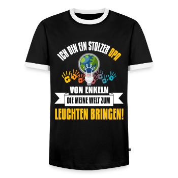Cooles Opa Großvater Enkel Spruch Motiv - Männer Kontrast-T-Shirt - Schwarz/Weiß - Vorne - AI Model Female 172 light (172cm) & AI Model Male 178 light (178cm)