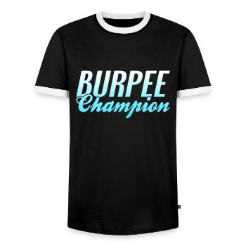 Burpee Champion - T-shirt contrasté Homme - noir/blanc - Devant - AI Model Female 172 light (172cm) & AI Model Male 178 light (178cm)