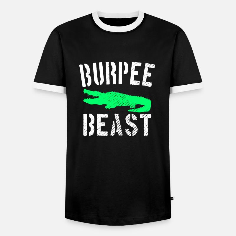 Burpee Beast - Men's Ringer Shirt - black/white