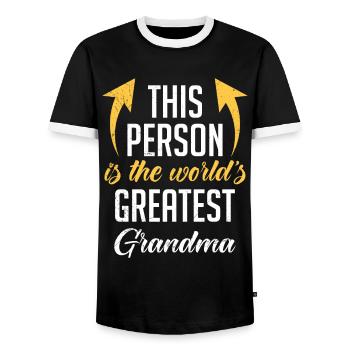 Weltbeste Oma Großmutter Super Oma Granny - Männer Kontrast-T-Shirt - Schwarz/Weiß - Vorne - AI Model Female 172 light (172cm) & AI Model Male 178 light (178cm)
