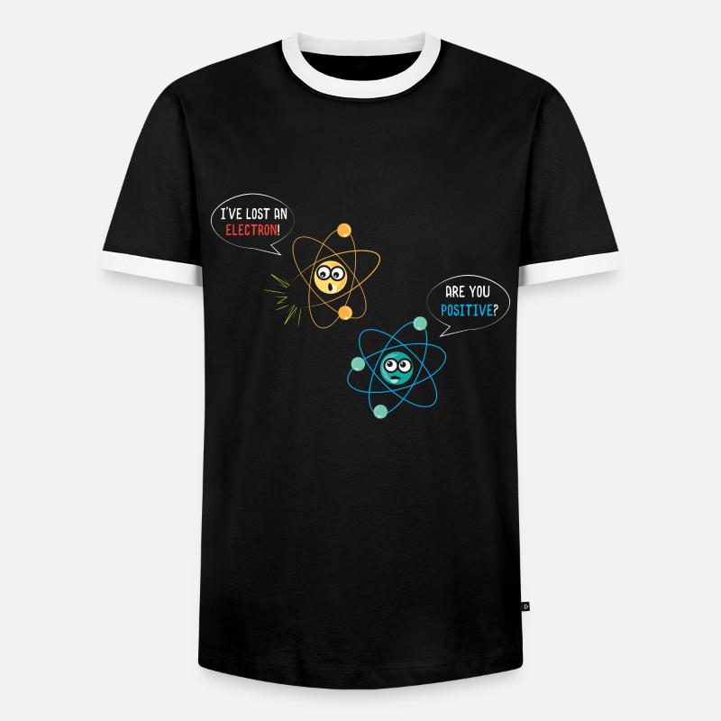 I lost an electron - Men's Ringer Shirt - black/white