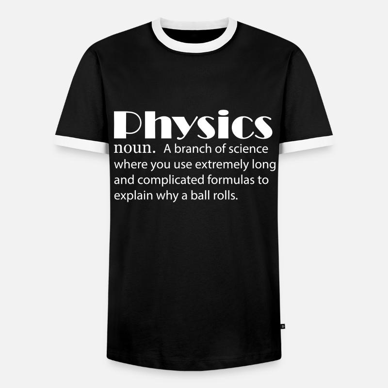Physics Definition Physicist - Men's Ringer Shirt - black/white