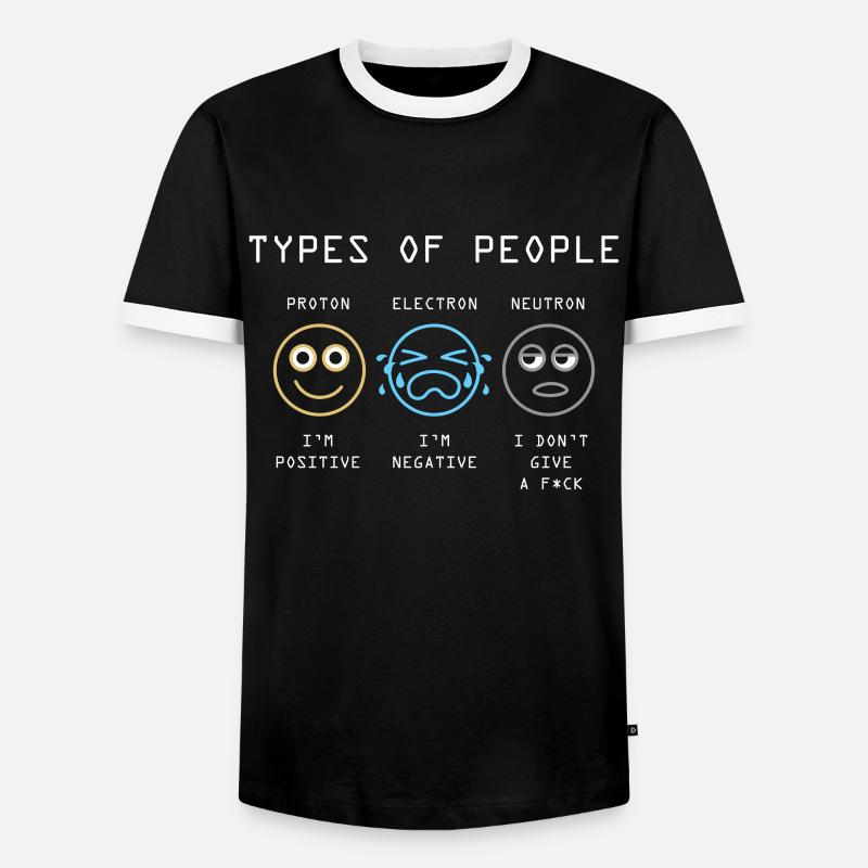 Elektron Neutron Physicist - Men's Ringer Shirt - black/white
