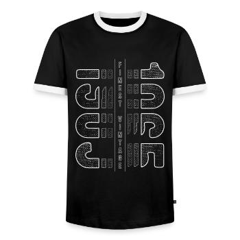 Finest Vintage 1965 Year of birth 1965 Birthday - Men's Ringer Shirt - black/white - Front - AI Model Female 172 light (172cm) & AI Model Male 178 light (178cm)