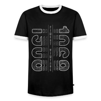 Finest Millésime 1968 Année de naissance 1968 Anniversaire - T-shirt contrasté Homme - noir/blanc - Devant - AI Model Female 172 light (172cm) & AI Model Male 178 light (178cm)