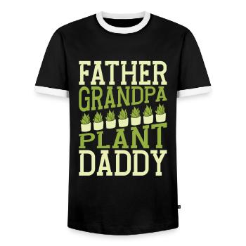 Hobbygärtner Garten Papa Gärtnerischer Opa - Männer Kontrast-T-Shirt - Schwarz/Weiß - Vorne - AI Model Female 172 light (172cm) & AI Model Male 178 light (178cm)