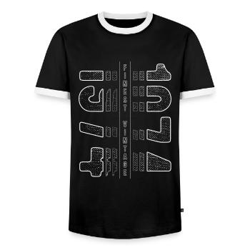 Finest Millésime 1974 Année de naissance 1974 Anniversaire - T-shirt contrasté Homme - noir/blanc - Devant - AI Model Female 172 light (172cm) & AI Model Male 178 light (178cm)