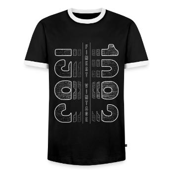 Finest Vintage 1983 Year of birth 1983 Birthday - Men's Ringer Shirt - black/white - Front - AI Model Female 172 light (172cm) & AI Model Male 178 light (178cm)