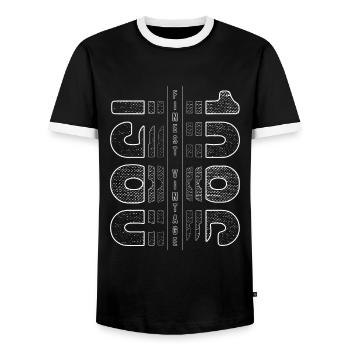 Finest Vintage 1986 Year of birth 1986 Birthday - Men's Ringer Shirt - black/white - Front - AI Model Female 172 light (172cm) & AI Model Male 178 light (178cm)